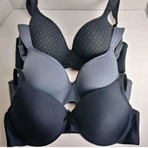 Izod Bras 40D Underwire Gray Blue Black